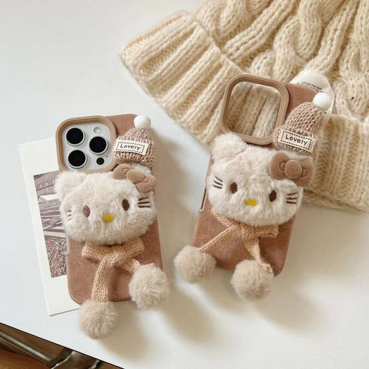 Brown Kitty Plush With Scarf iPhone Case