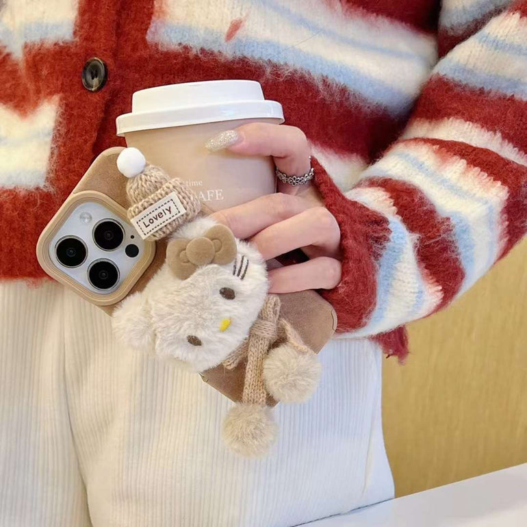 Brown Kitty Plush With Scarf iPhone Case