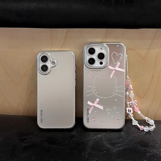 Stone Kitty Silicon Case For iPhone With Charm