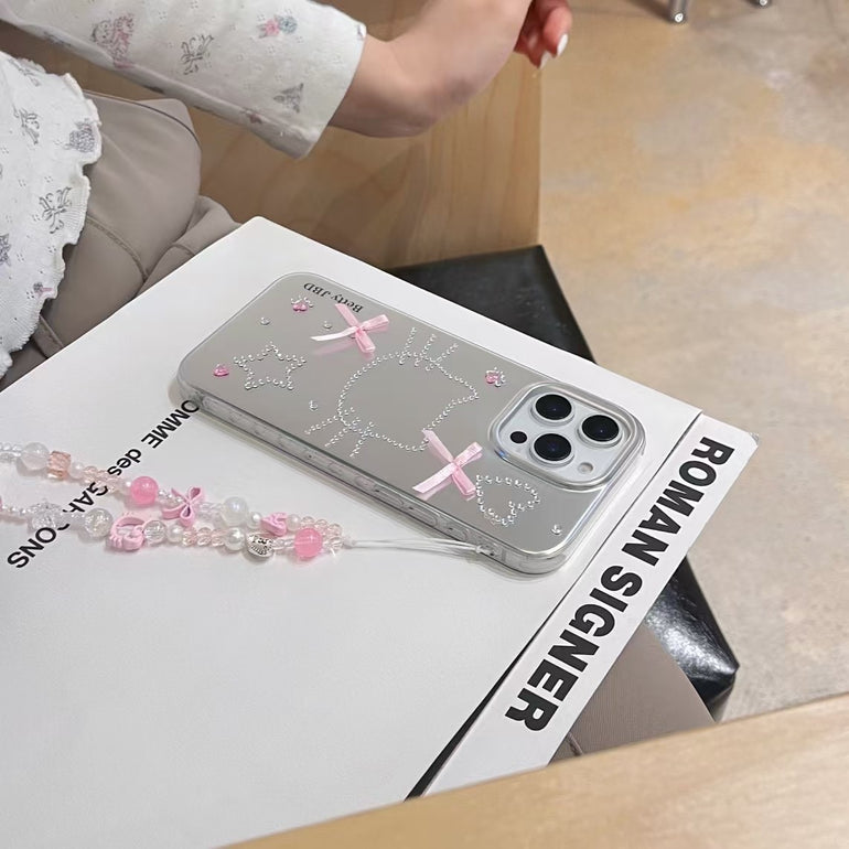Stone Kitty Silicon Case For iPhone With Charm