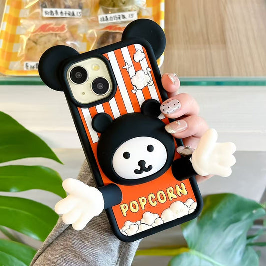 3D POPCORN ! DEsigner Silicon Case For iPhone