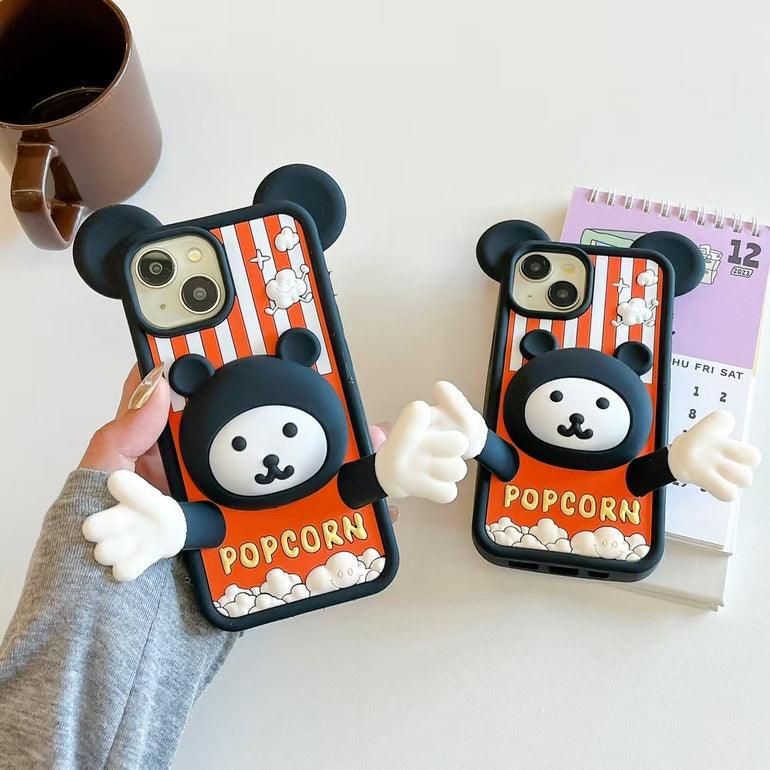3D POPCORN ! DEsigner Silicon Case For iPhone