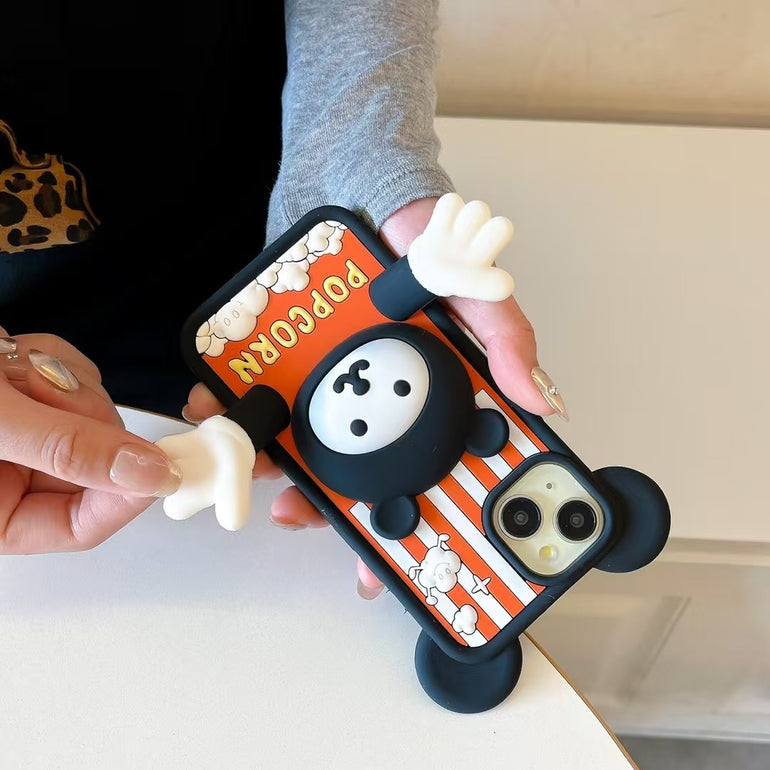 3D POPCORN ! DEsigner Silicon Case For iPhone