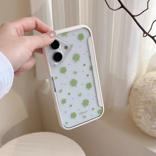 Greeny Bows Designer Case For iPhone With Charm