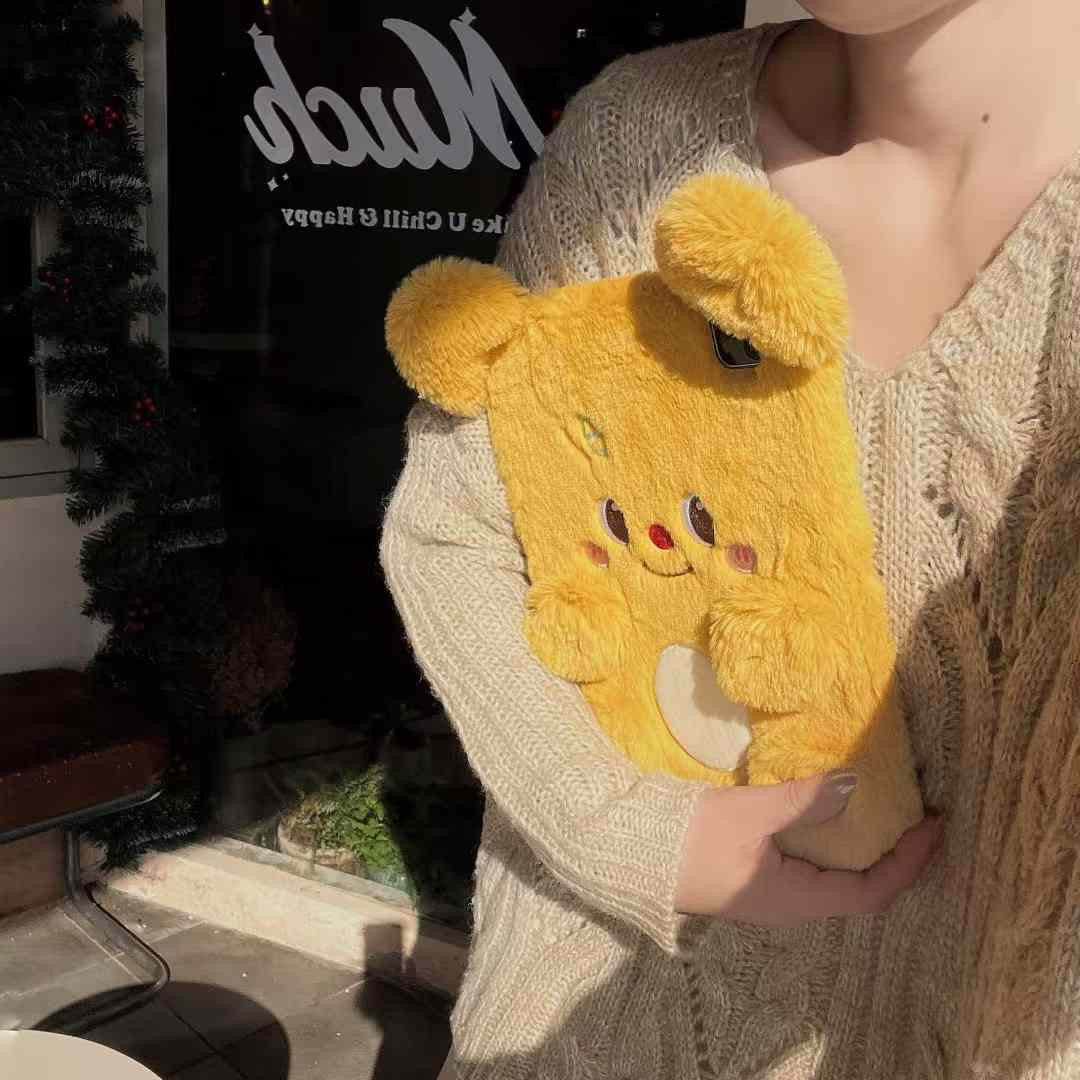 Cute Teddy Warm Plush iPad Case