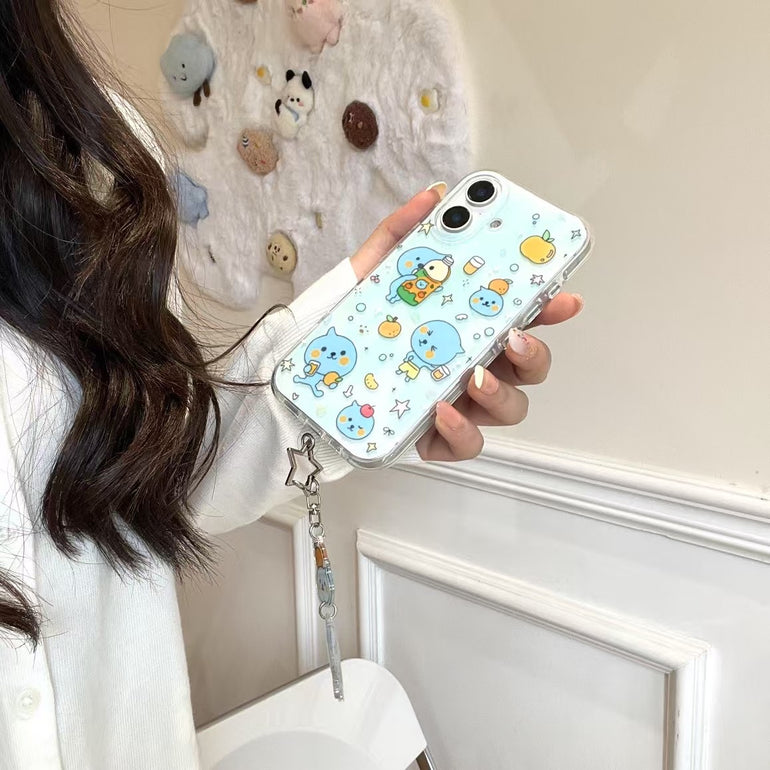 Cute Bear Silicon Case For iPhone With Charm
