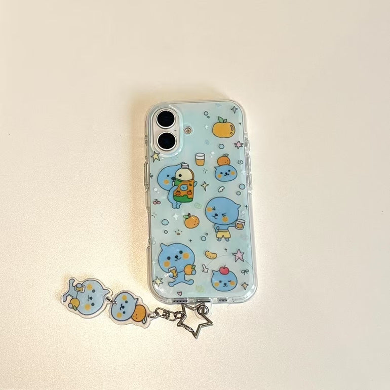 Cute Bear Silicon Case For iPhone With Charm