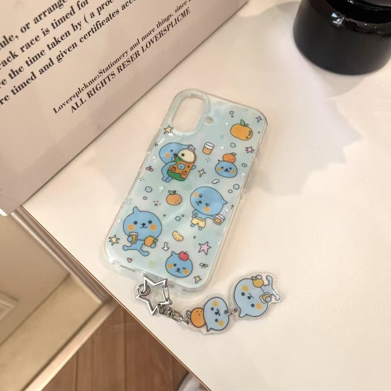 Cute Bear Silicon Case For iPhone With Charm
