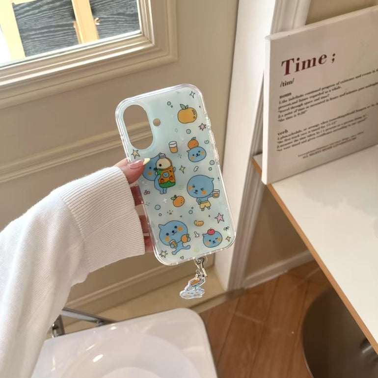 Cute Bear Silicon Case For iPhone With Charm