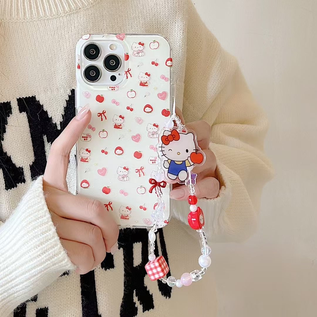 Kitty Cherry Designer Case For iPhone With Kitty Charm