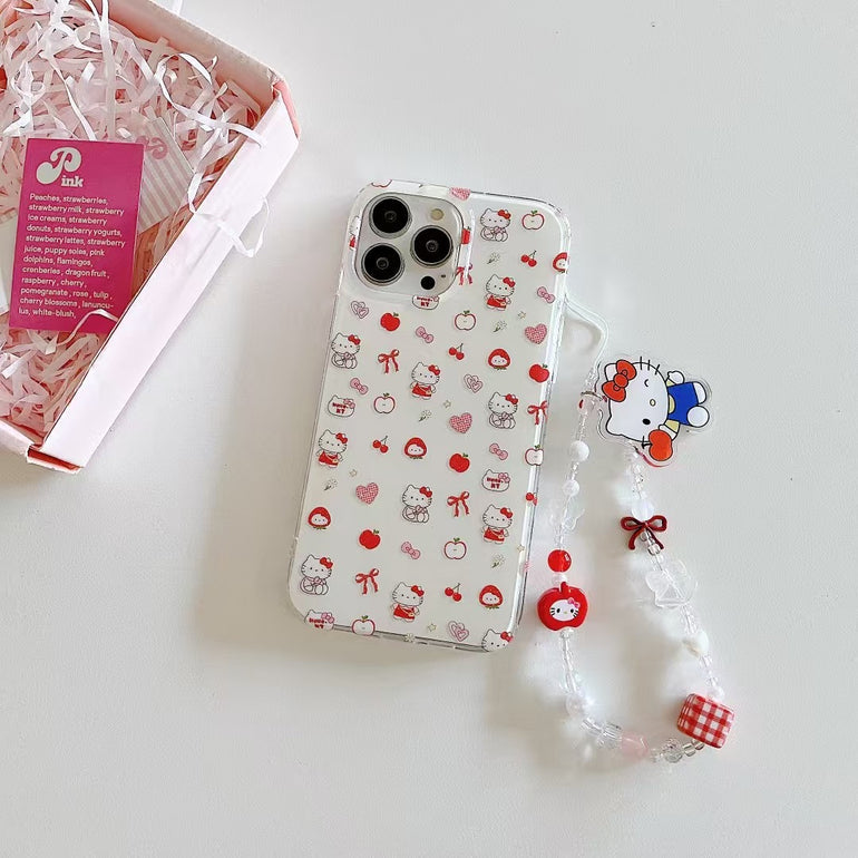 Kitty Cherry Designer Case For iPhone With Kitty Charm