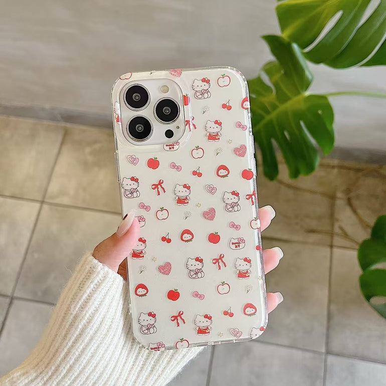Kitty Cherry Designer Case For iPhone With Kitty Charm
