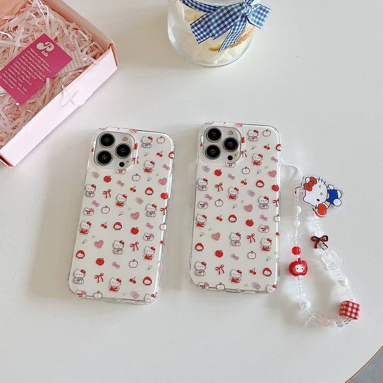 Kitty Cherry Designer Case For iPhone With Kitty Charm