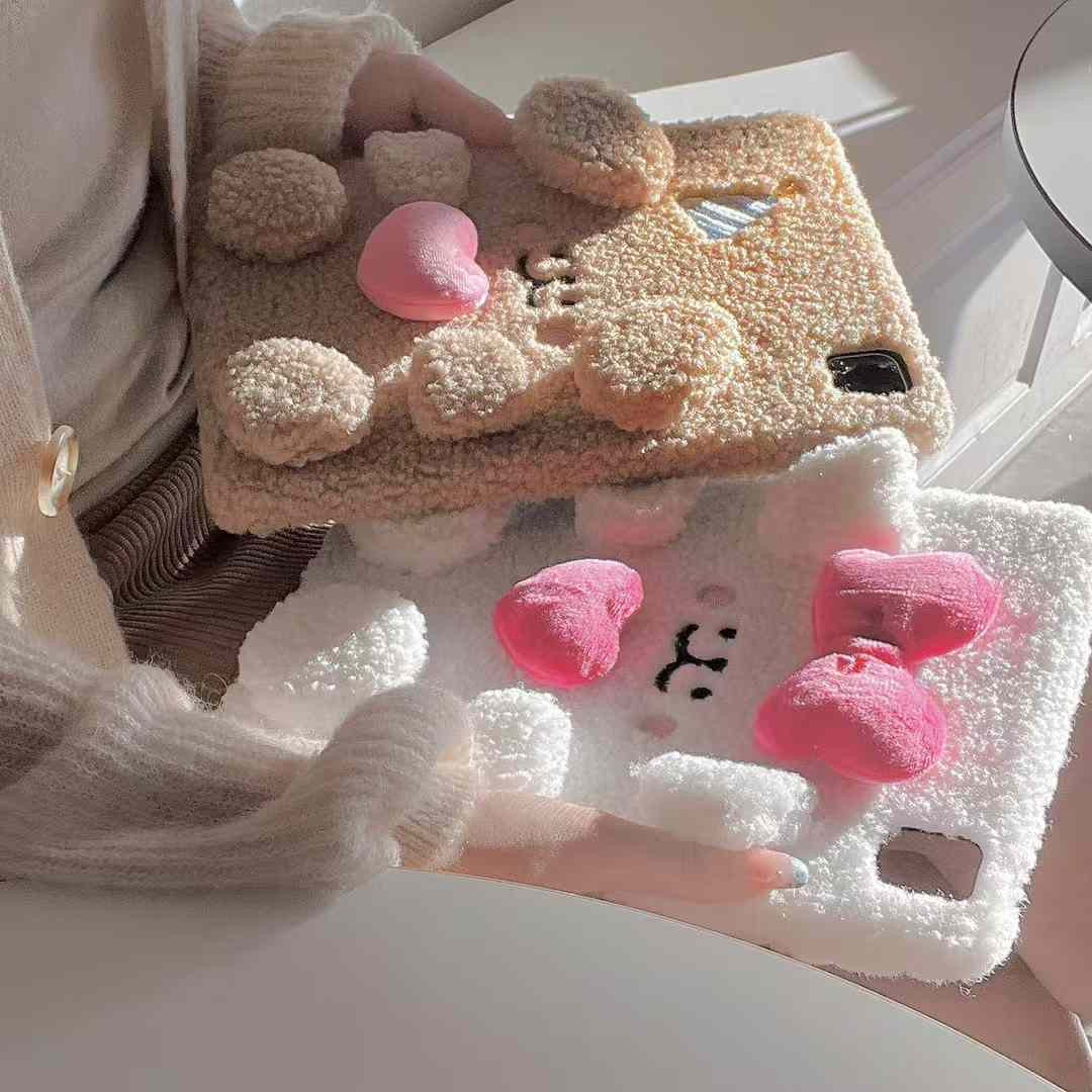Happy Puppy Plush Case For iPad