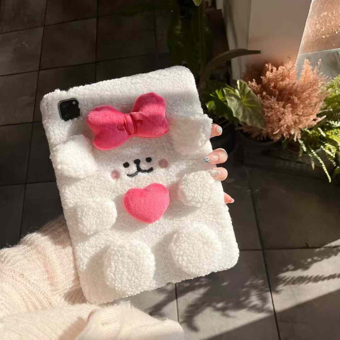 Happy Puppy Plush Case For iPad