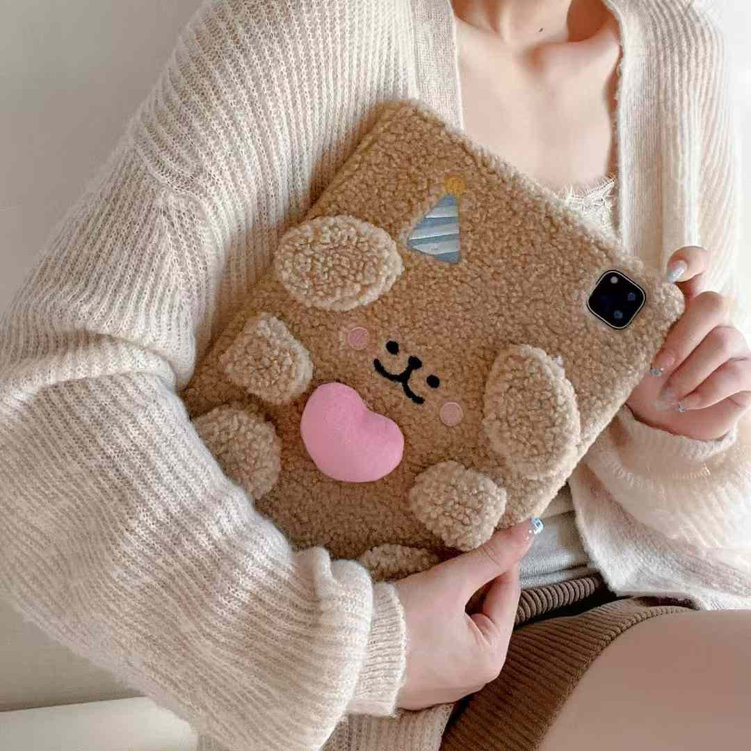 Happy Puppy Plush Case For iPad
