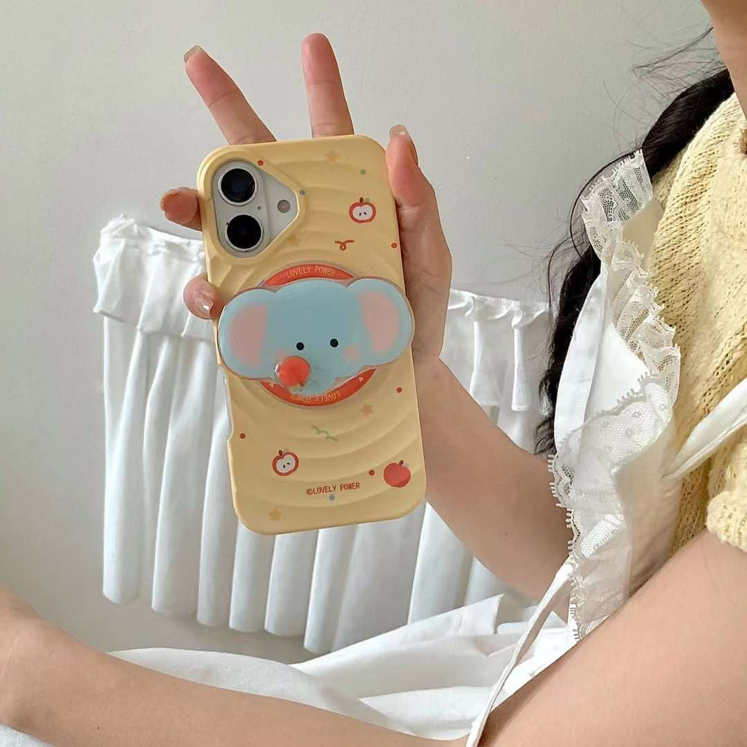 Baby Elephant Ripple Case For iPhone With Magsafe Holder