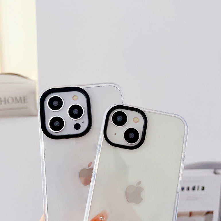 Transparent Silicon Impact Case for iPhone With Magsafe And White Heart Charm