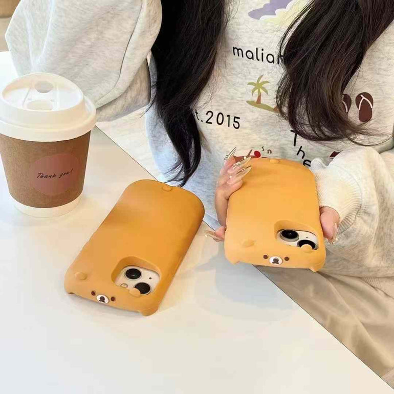 Cute Bear 3D Silicon Case For iPhone