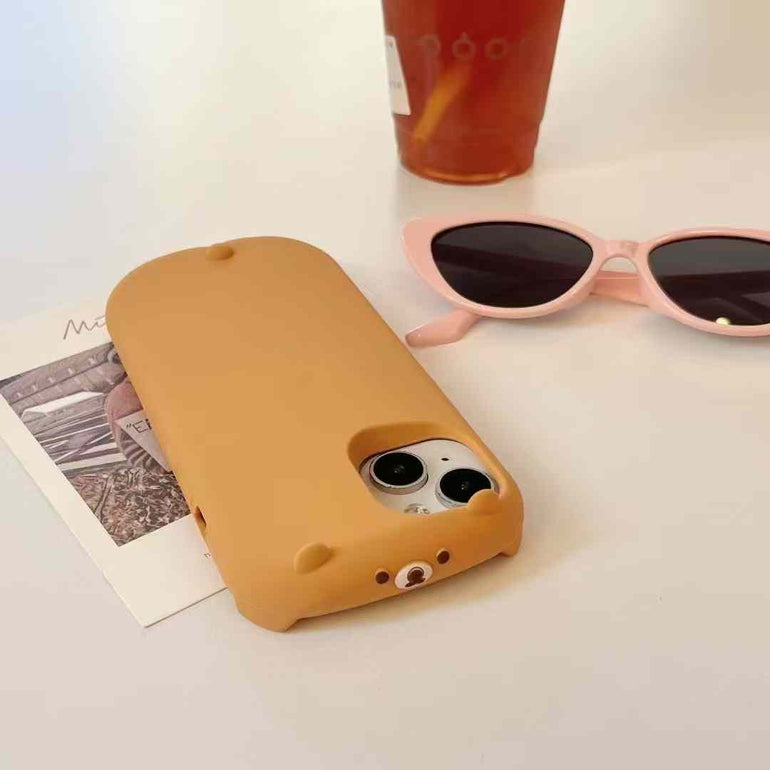 Cute Bear 3D Silicon Case For iPhone