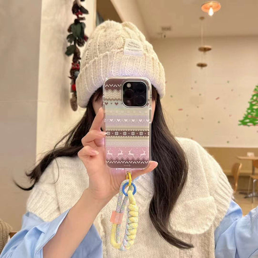 Designer Silicon Case For iPhone With String Holder