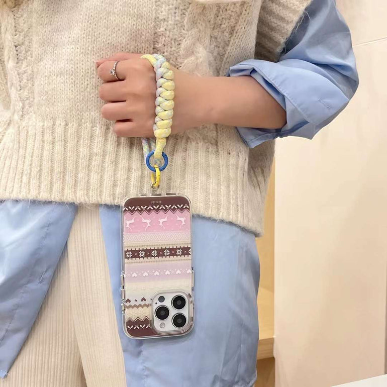 Designer Silicon Case For iPhone With String Holder