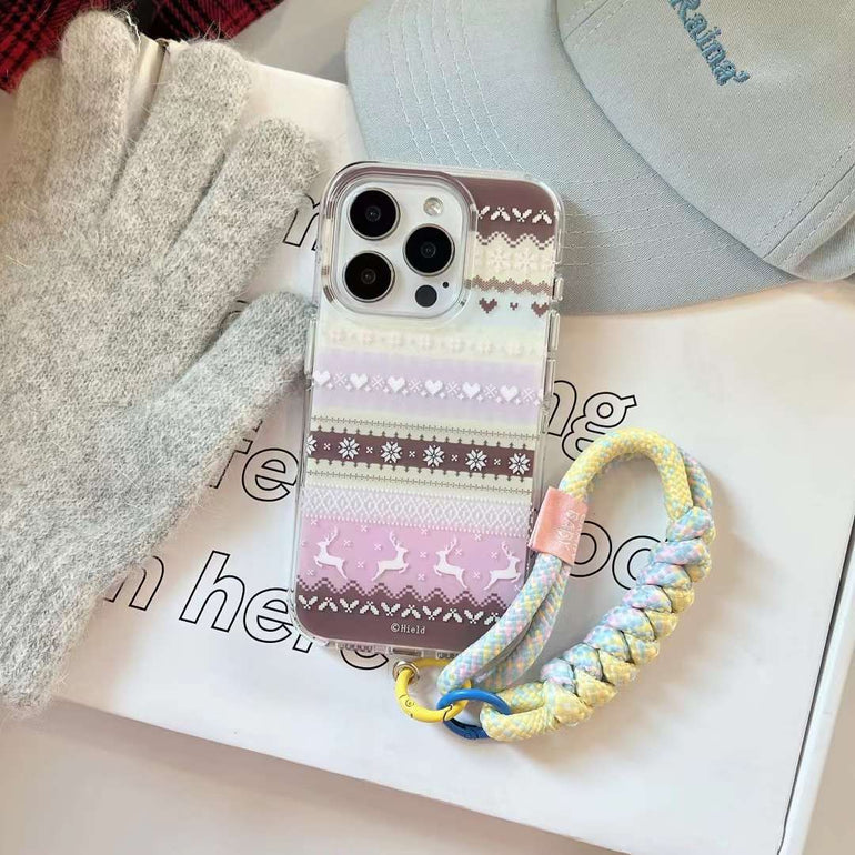 Designer Silicon Case For iPhone With String Holder