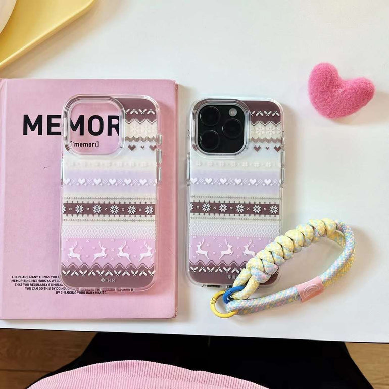 Designer Silicon Case For iPhone With String Holder
