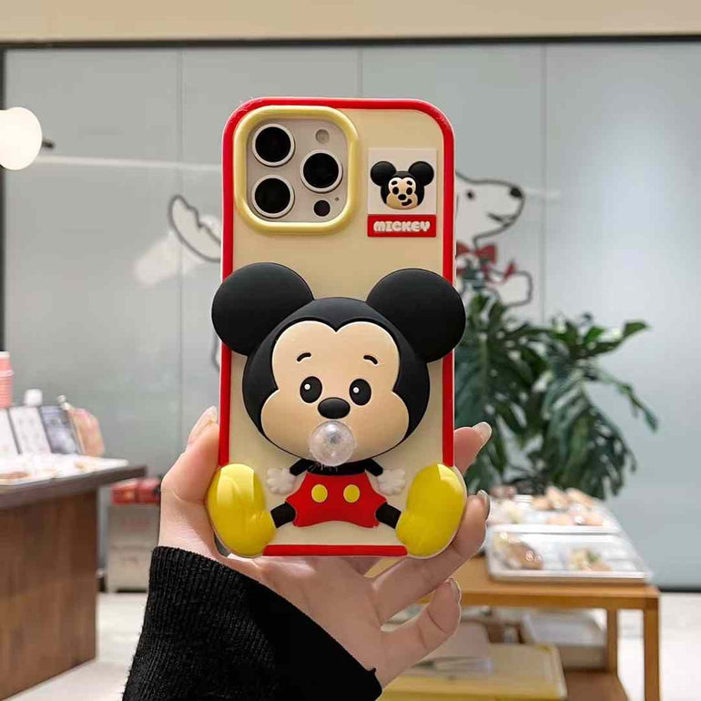 Cute Cartoon Chewing Bubble Gum Silicon Case For iPhone