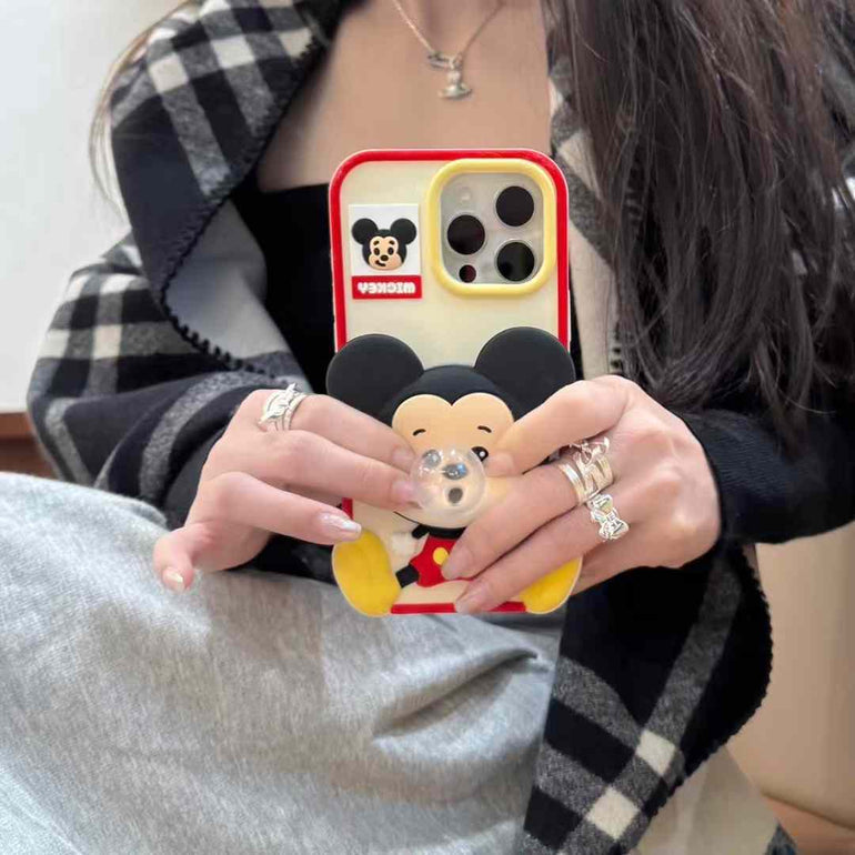Cute Cartoon Chewing Bubble Gum Silicon Case For iPhone