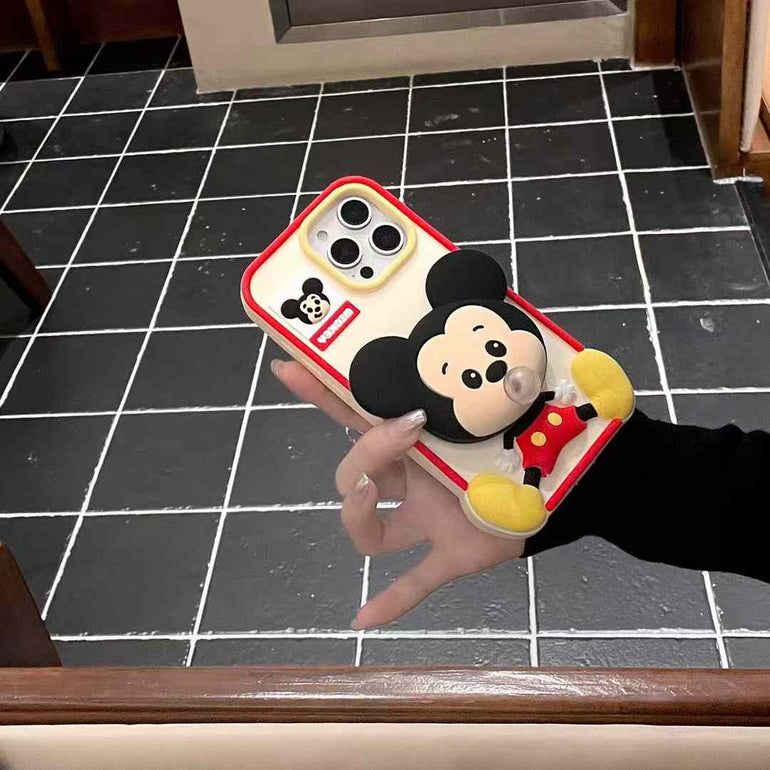 Cute Cartoon Chewing Bubble Gum Silicon Case For iPhone