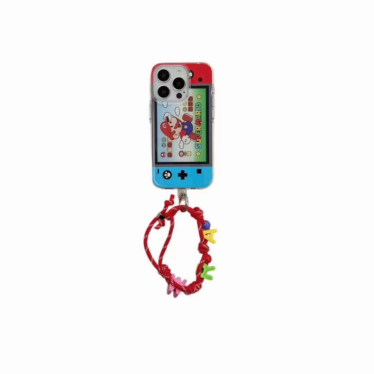 90s Game Style Silicon iPhone Case With Charm