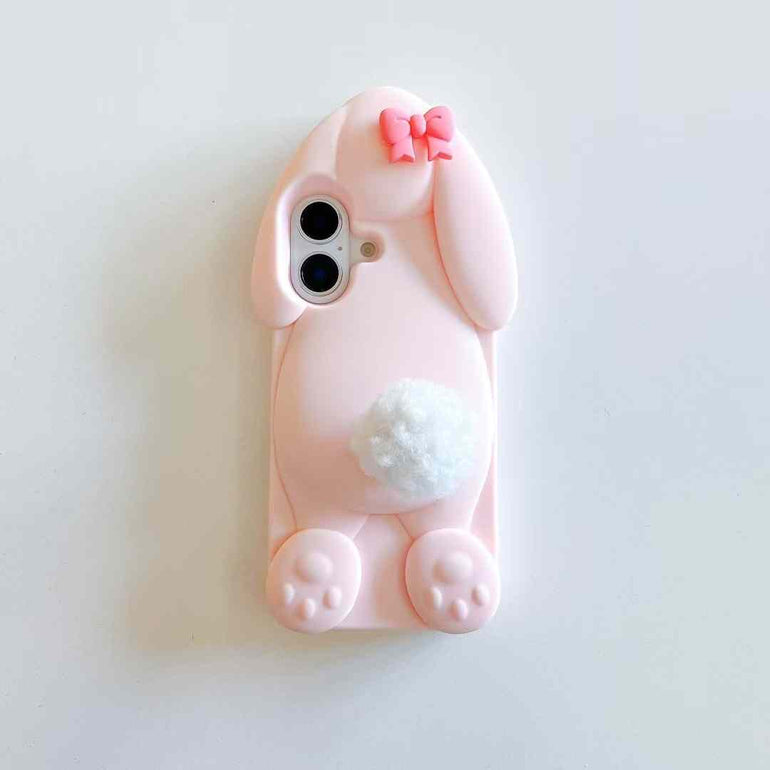 3D Bunny Silicon Case For iPhone