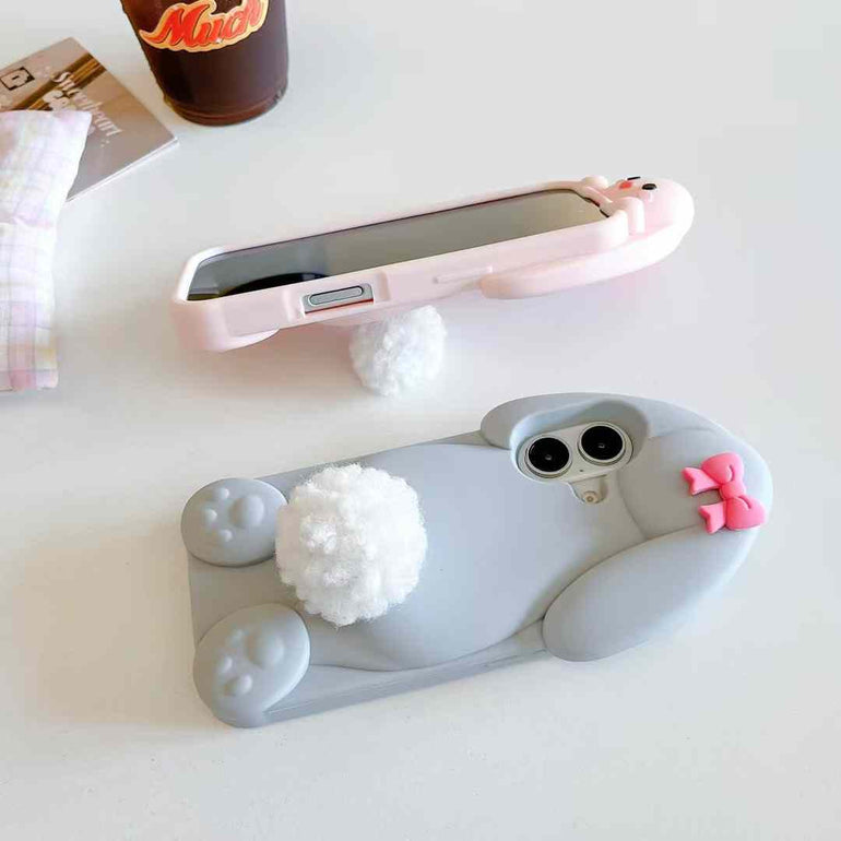 3D Bunny Silicon Case For iPhone