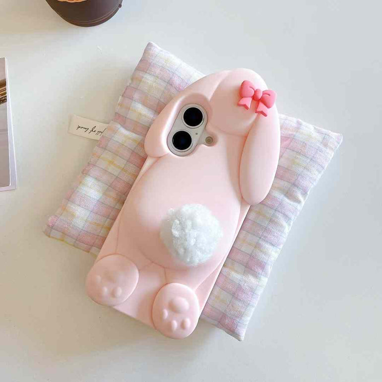 3D Bunny Silicon Case For iPhone
