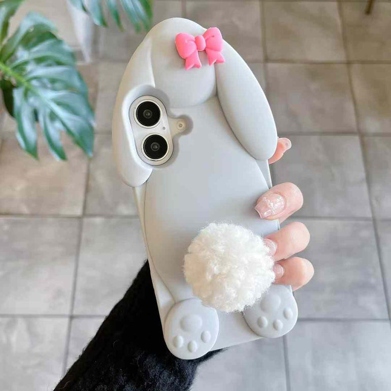 3D Bunny Silicon Case For iPhone