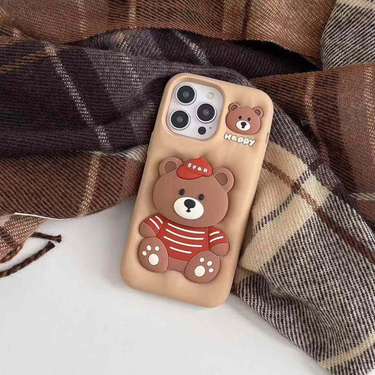 Happy Bear Silicon Case For iPhone