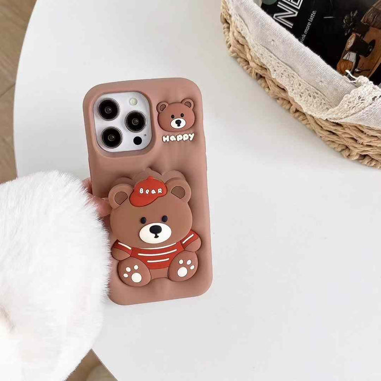 Happy Bear Silicon Case For iPhone