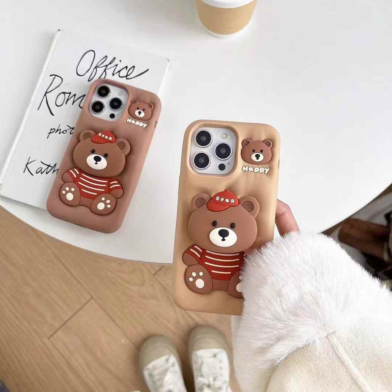Happy Bear Silicon Case For iPhone