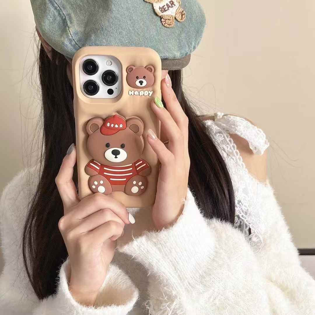 Happy Bear Silicon Case For iPhone