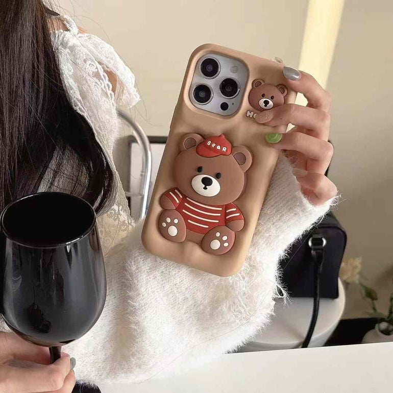 Happy Bear Silicon Case For iPhone