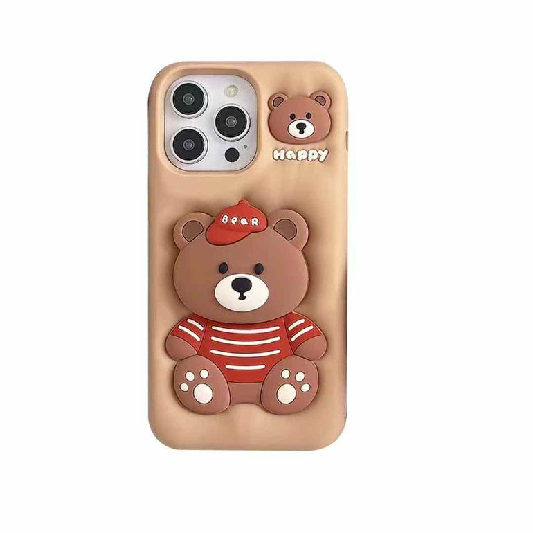 Happy Bear Silicon Case For iPhone