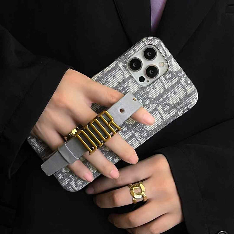 Luxury Branded Designer Leather Case For iPhone With Belt Holder