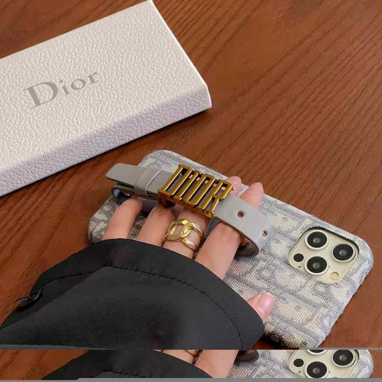 Luxury Branded Designer Leather Case For iPhone With Belt Holder