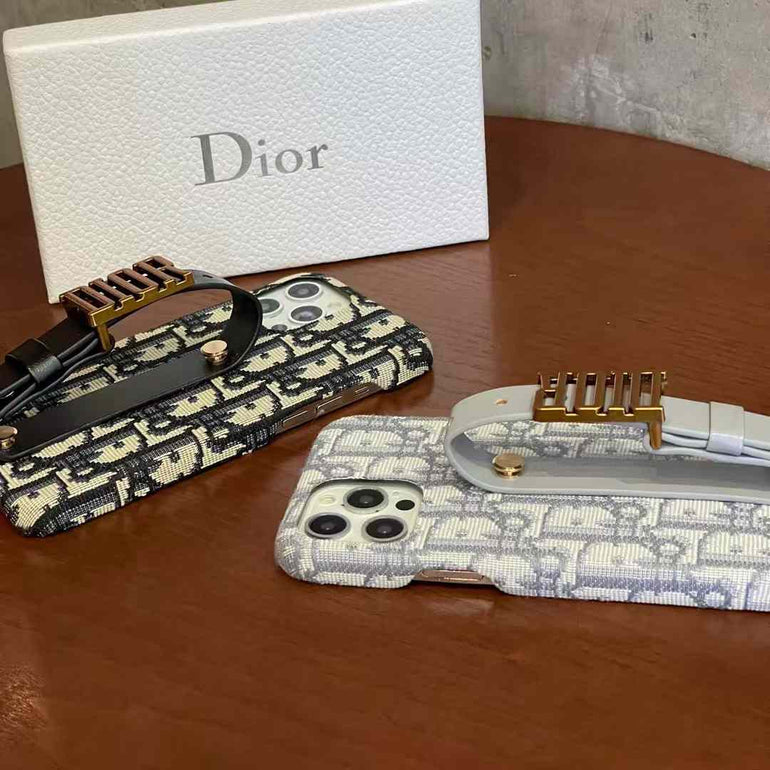 Luxury Branded Designer Leather Case For iPhone With Belt Holder