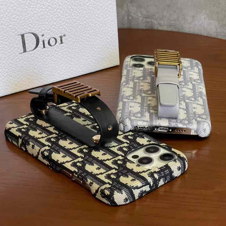 Luxury Branded Designer Leather Case For iPhone With Belt Holder