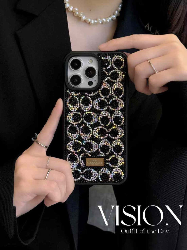Luxury Branded Rhinestone Case for iPhone