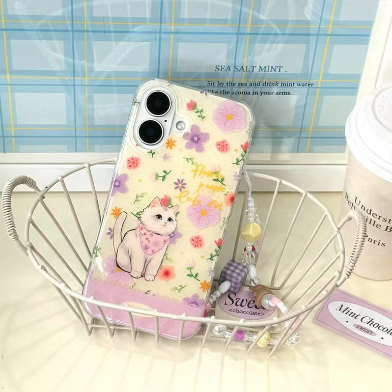 Cute Cartoon Silicon Case For iPhone With Cute Charm