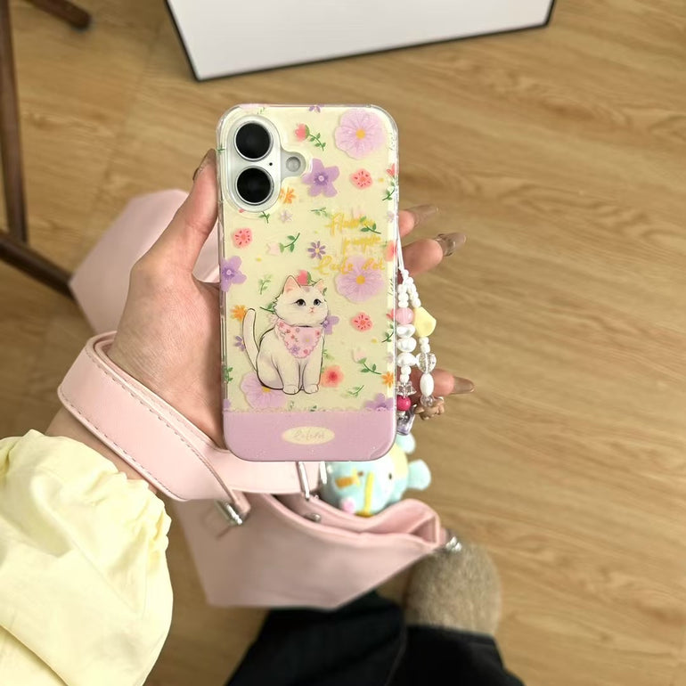 Cute Cartoon Silicon Case For iPhone With Cute Charm