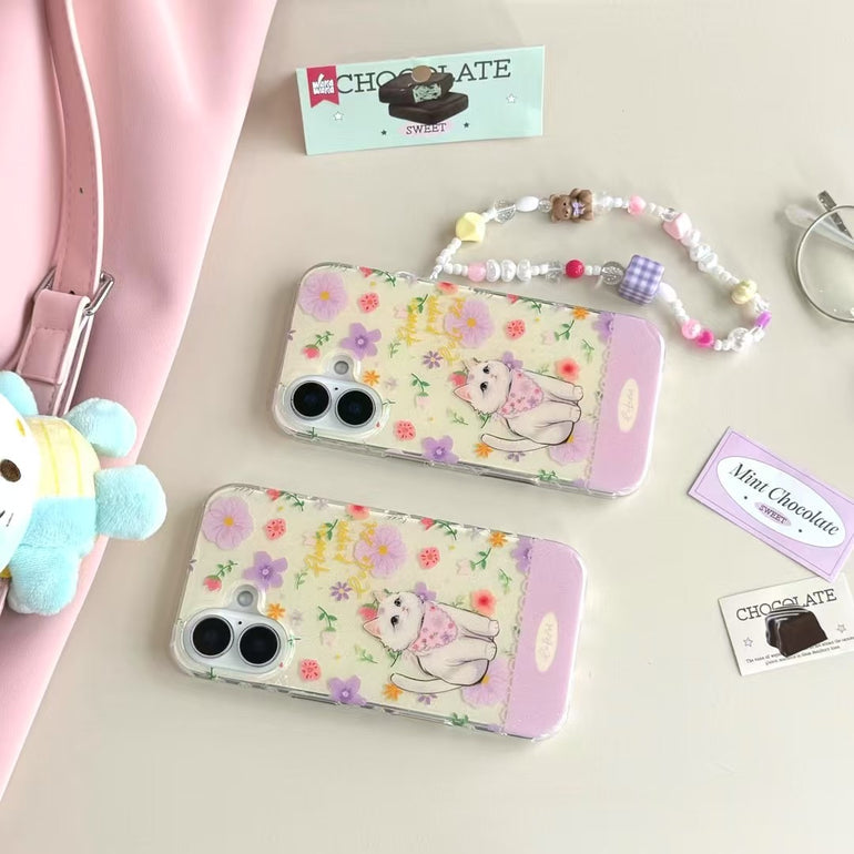 Cute Cartoon Silicon Case For iPhone With Cute Charm